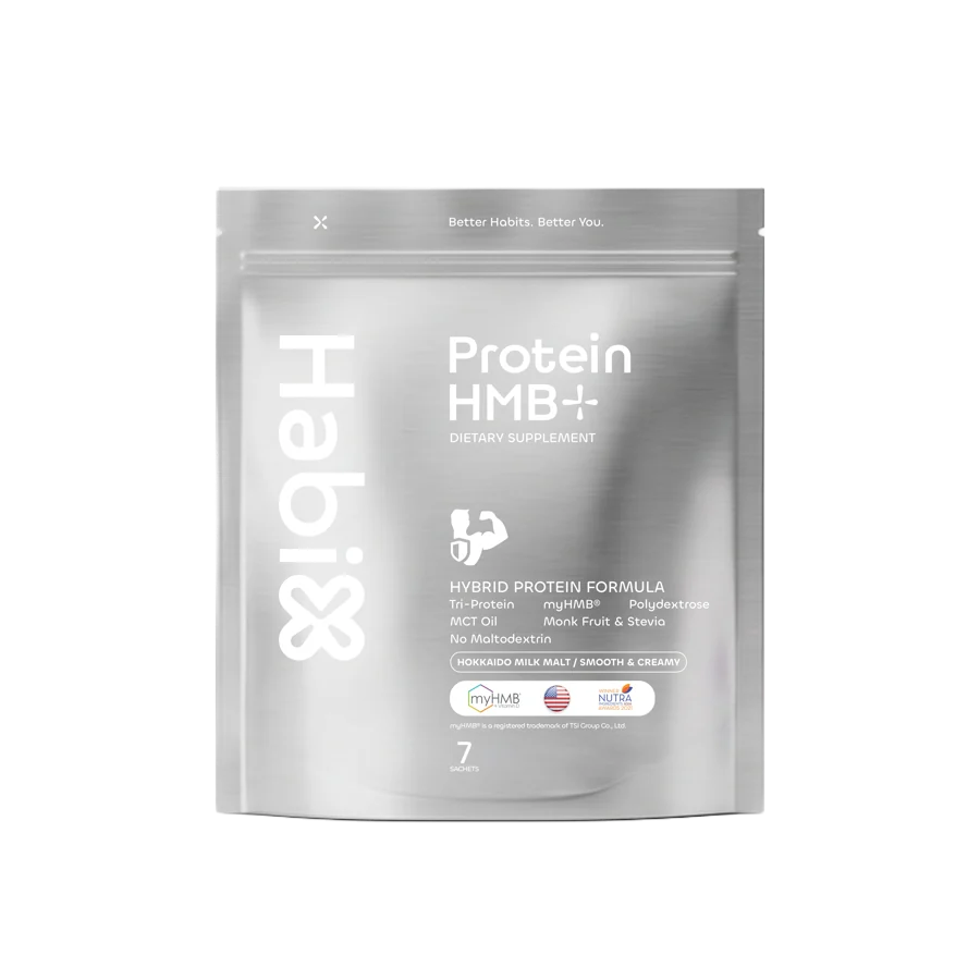 ซอง Protein HMB+ ของ HabiX สีเงิน