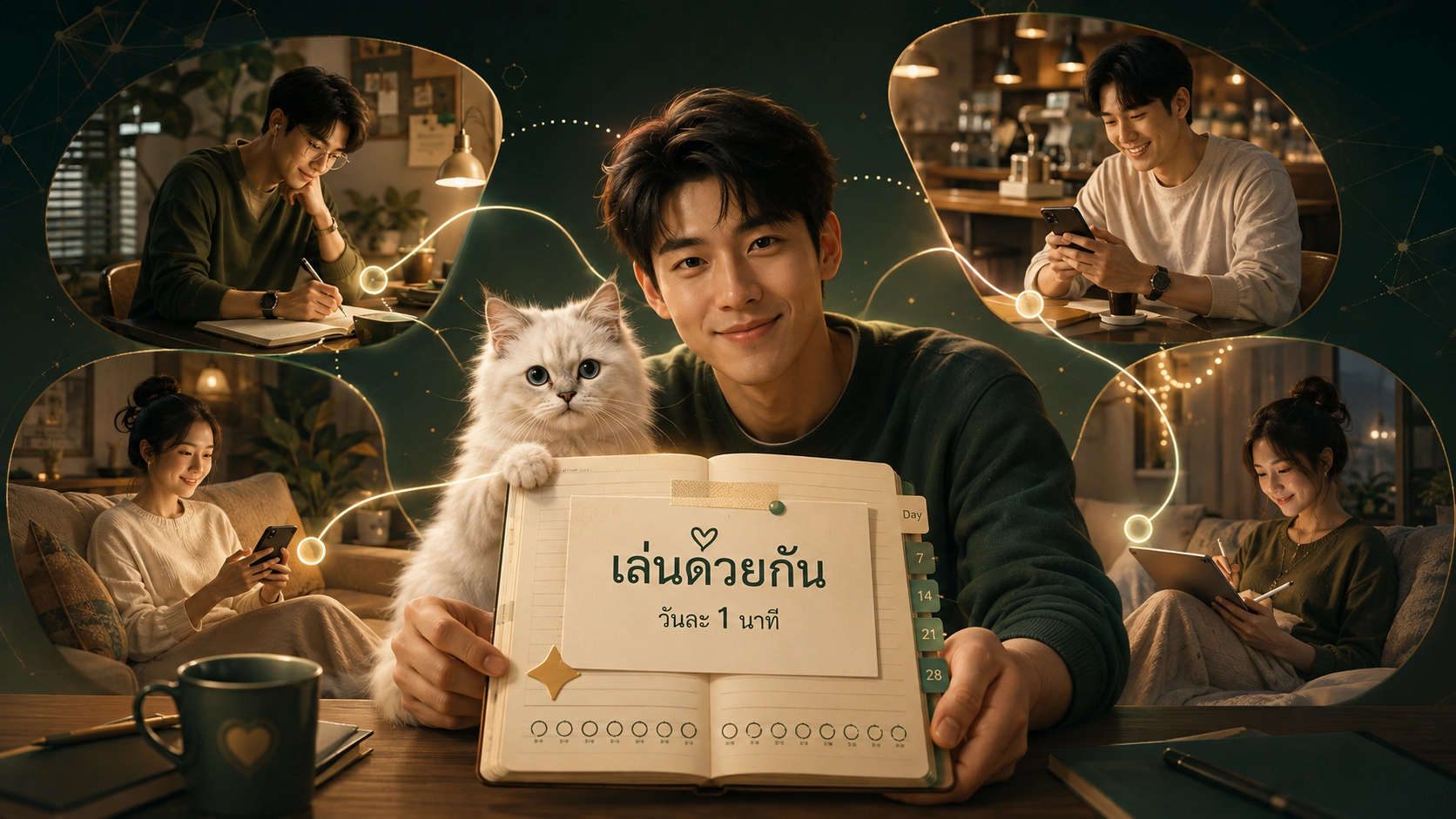 เข้าร่วมสมุดแมวขาวที่มีคนชวนไว้แล้ว
