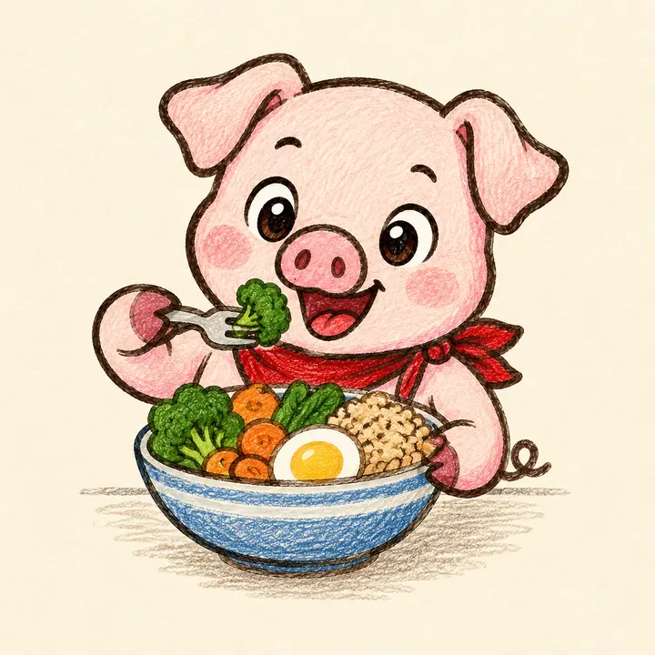 หมูกินอาหาร